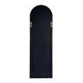 Black 65X22 Inch Metal Arch Stand Full Length Mirror Black Classic Mdf Glass Aluminium Alloy