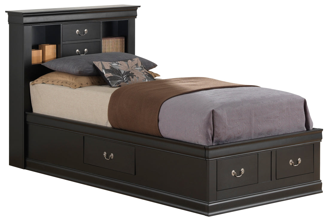 Louis Phillipe G3150B Tsb Twin Storage Bedblack Black Particle Board
