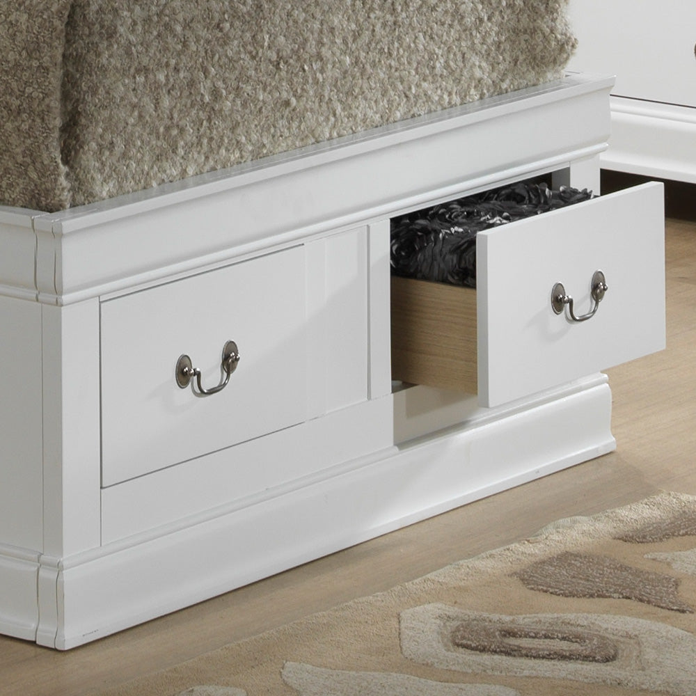 Louis Phillipe G3190B Tsb Twin Storage Bedwhite White Particle Board