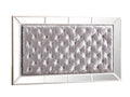 Sleek Silver Champagne Contemporary Bed King Champagne Particle Board