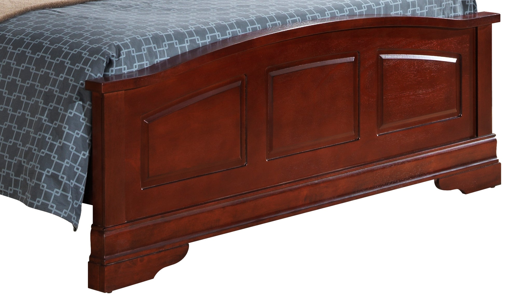 Elegant Cherry King Bed With Traditional Charm Cherry Particle Board