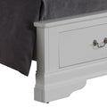 Charming Traditional King Storage Bed In White White Particle Board