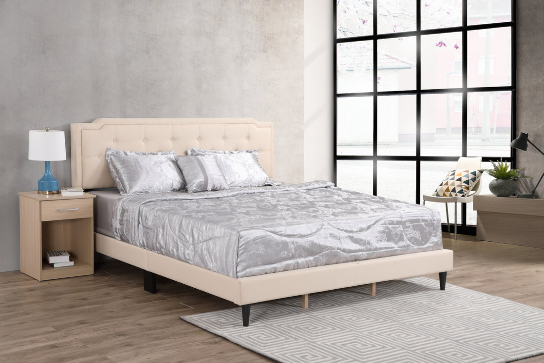 Deb G1103 KB UP King Bed All in One beige-foam-fabric