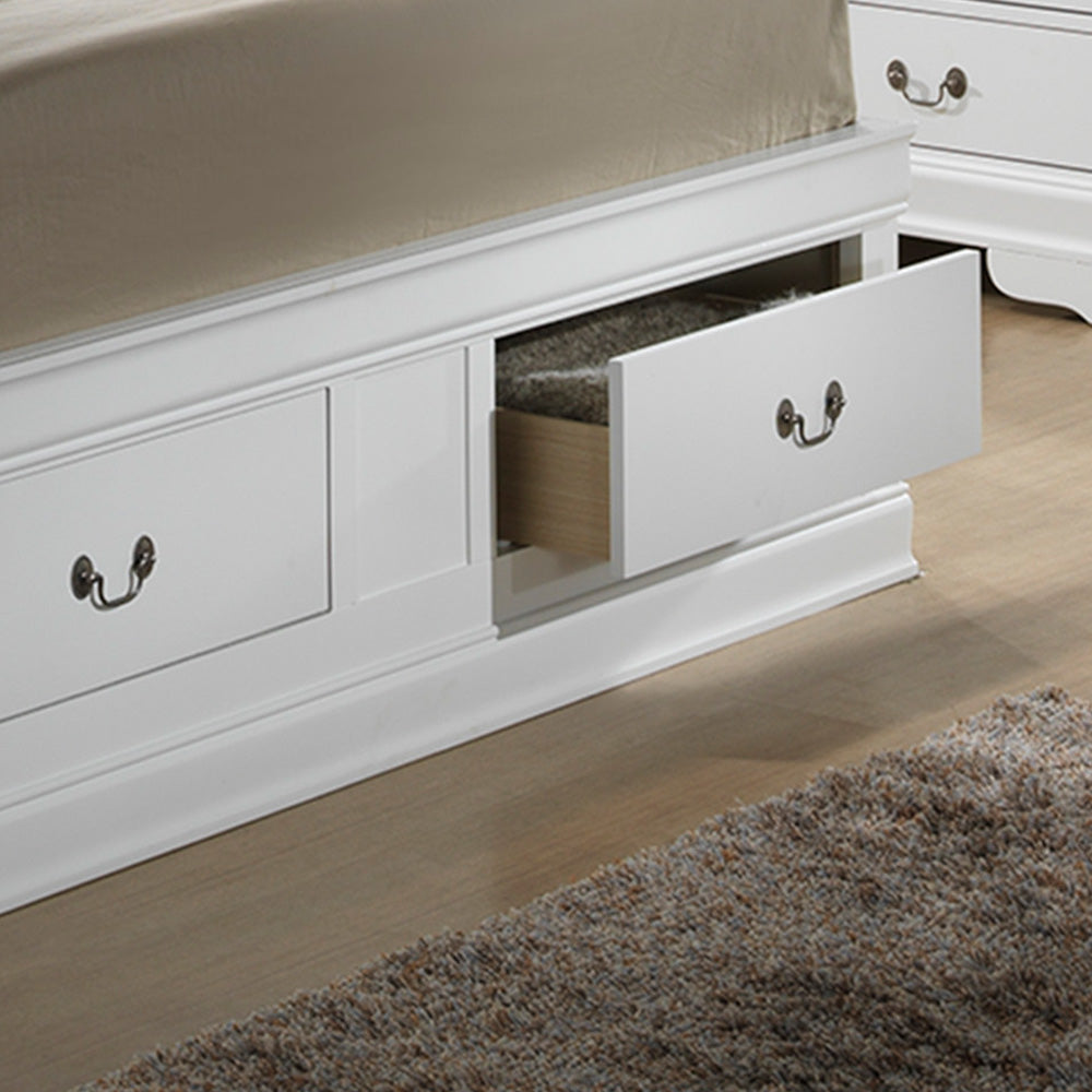 Louis Phillipe G3190B Ksb King Storage Bedwhite White Particle Board