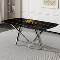 Large Modern Minimalist Rectangular Dining Table With 0.39 