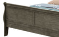 Traditional Gray King Bed For Elegant Bedrooms Gray Particle Board
