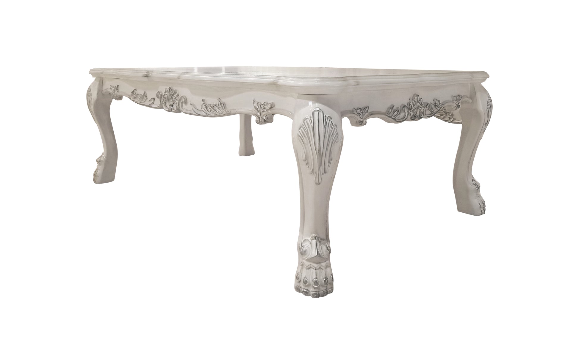 Dresden Coffee Table, Bone White Finish Lv01691 White Wood