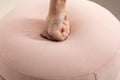 006 Soft Velvet Round Ottoman Footrest Stool,Pink Pink Velvet