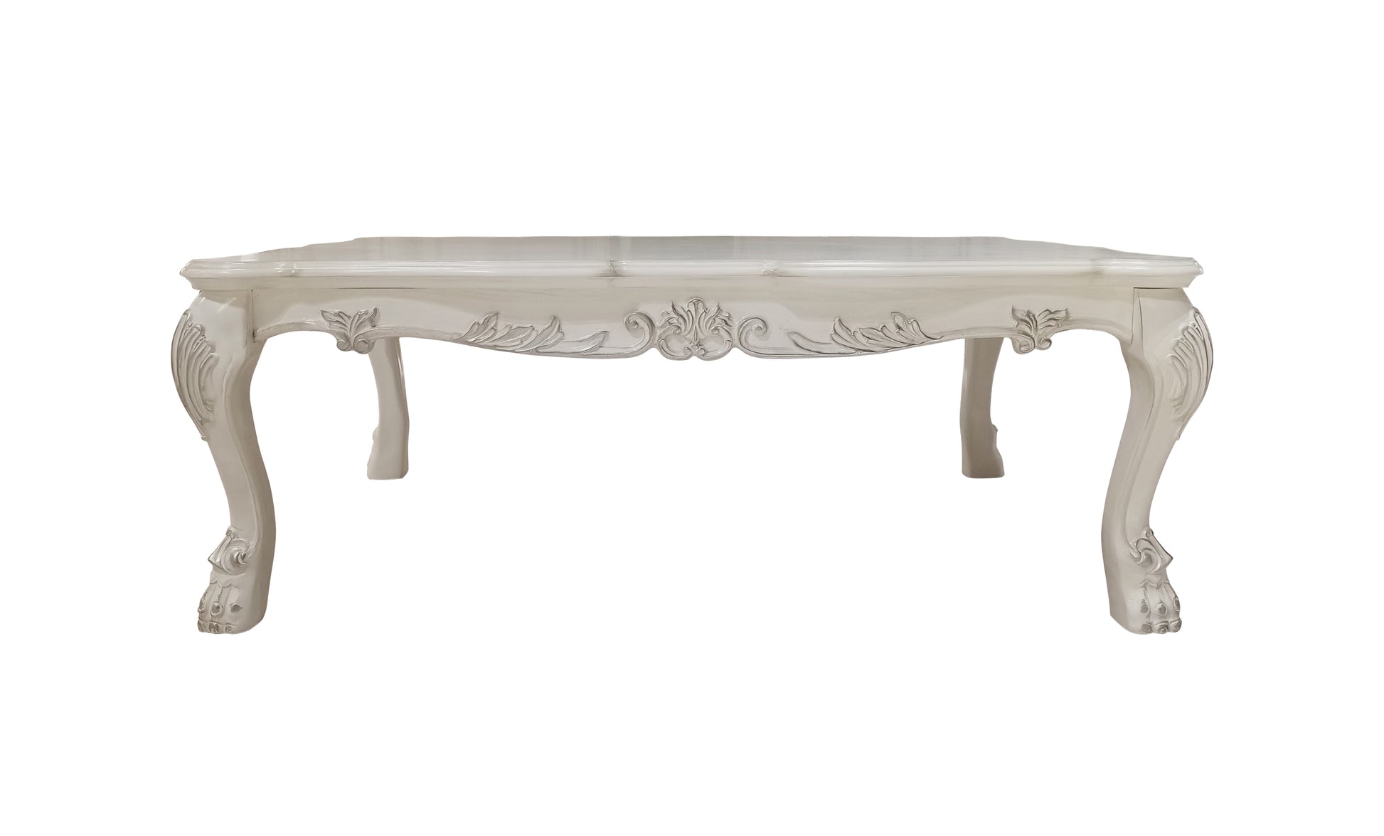 Dresden Coffee Table, Bone White Finish Lv01691 White Wood