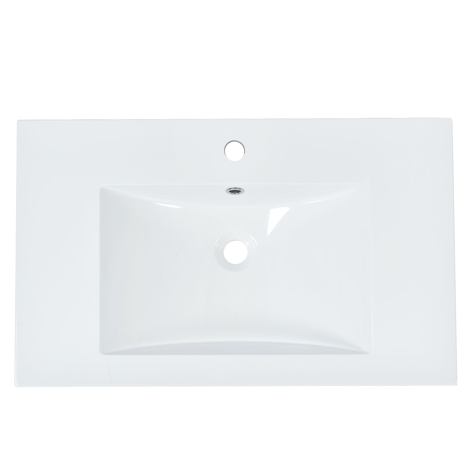 Sink Only 30" Bathroom Vanity White Resin