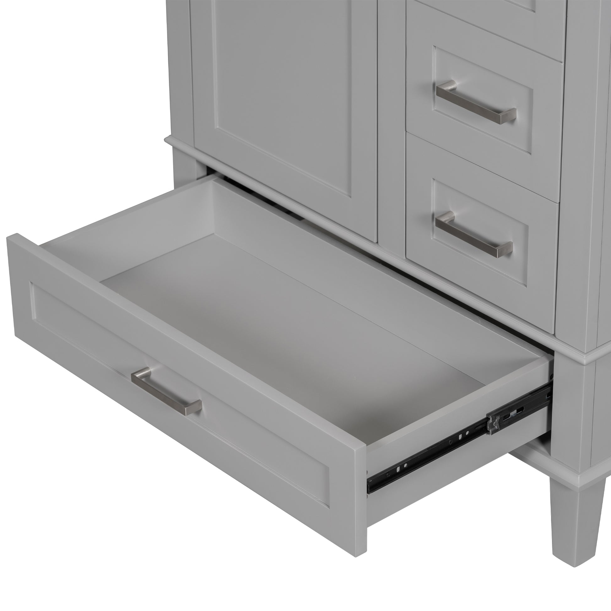 30" Bathroom Vanitymodern Bathroom Cabinet With Sink Combo Set, Bathroom Storage Cabinet With A Soft Closing Door And 3 Drawers, Solid Wood Frame Resin Basin Grey Solid Wood Mdf