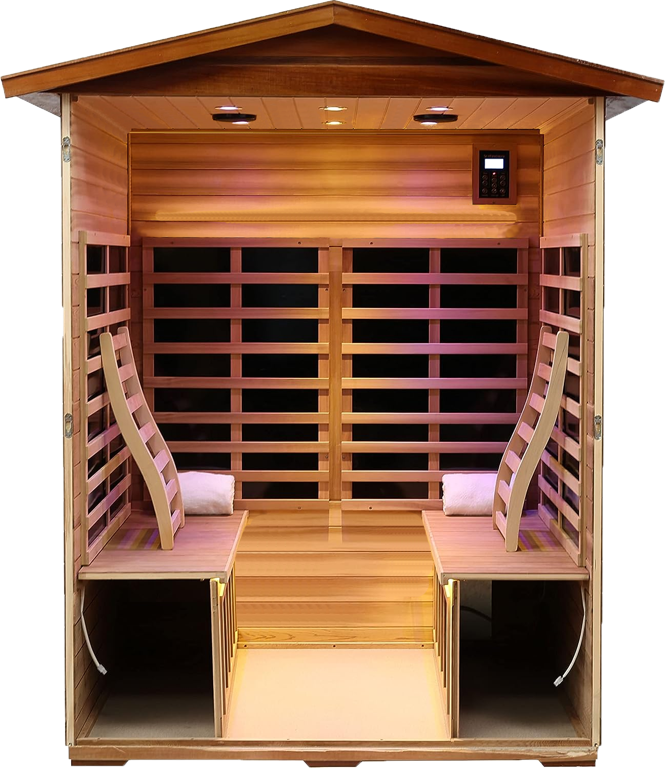 Four person Khaya Far infrared outdoor sauna room