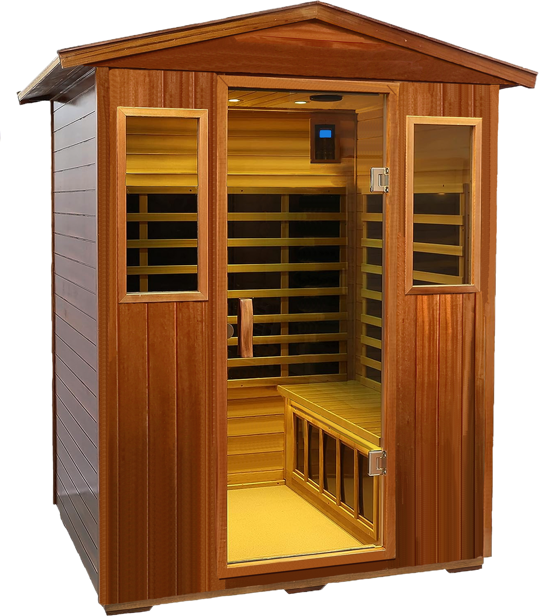 Four person Khaya Far infrared outdoor sauna room