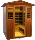 Four person Khaya Far infrared outdoor sauna room