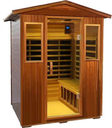 Four person Khaya Far infrared outdoor sauna room