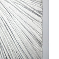 Hand Painted Triptych 3 Piece Dimensional Resin Wall Art Set Silver Mdf