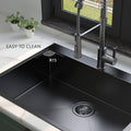 30 Inch Topmount Gunmetal Black 18 Gauge Single Bowl Kitchen Sink Gunmetal Black Stainless Steel