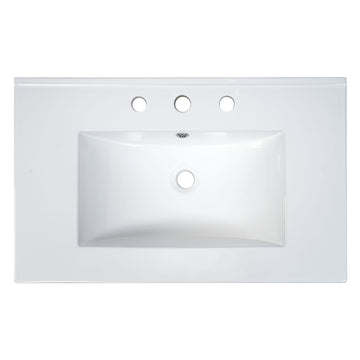 Sink Only 30" Bathroom Vanity White Ceramic