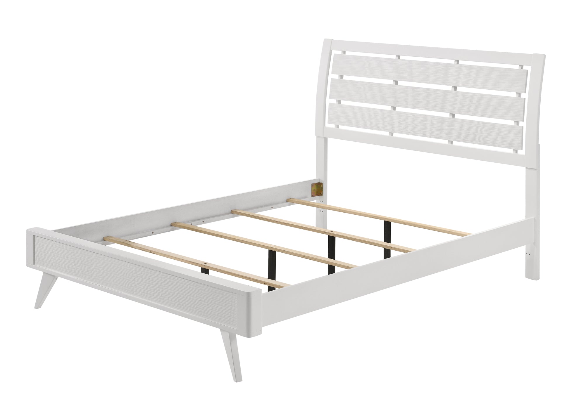 Cerys Eastern King Bed, White Finish Bd01557Ek White Wood