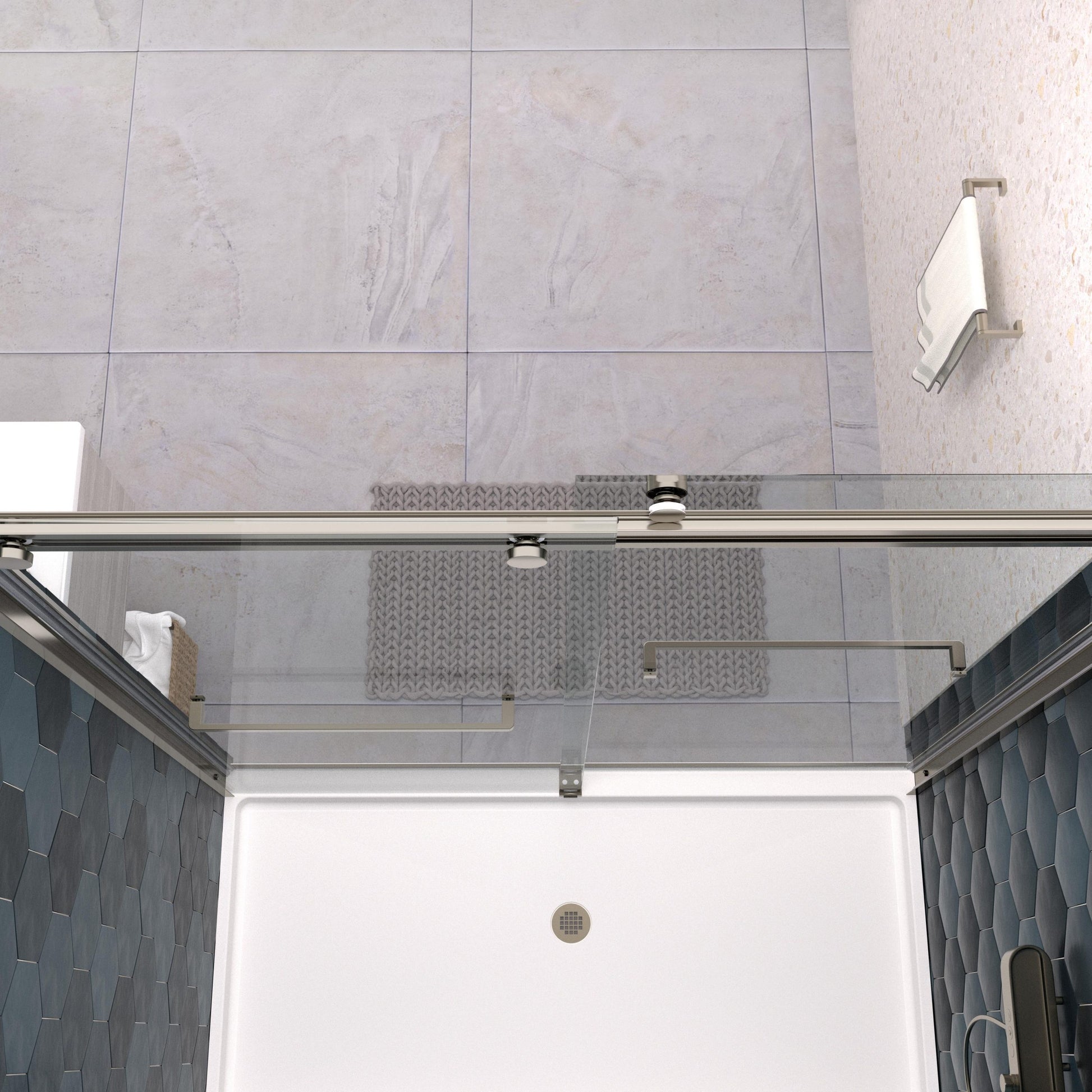 Bypass Shower Door, Sliding Door, With 5 16"