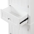 Tall Bathroom Storage Cabinet, Freestanding Storage Cabinet With Drawer And Adjustable Shelf, Mdf Board With Painted Finish, White White Mdf