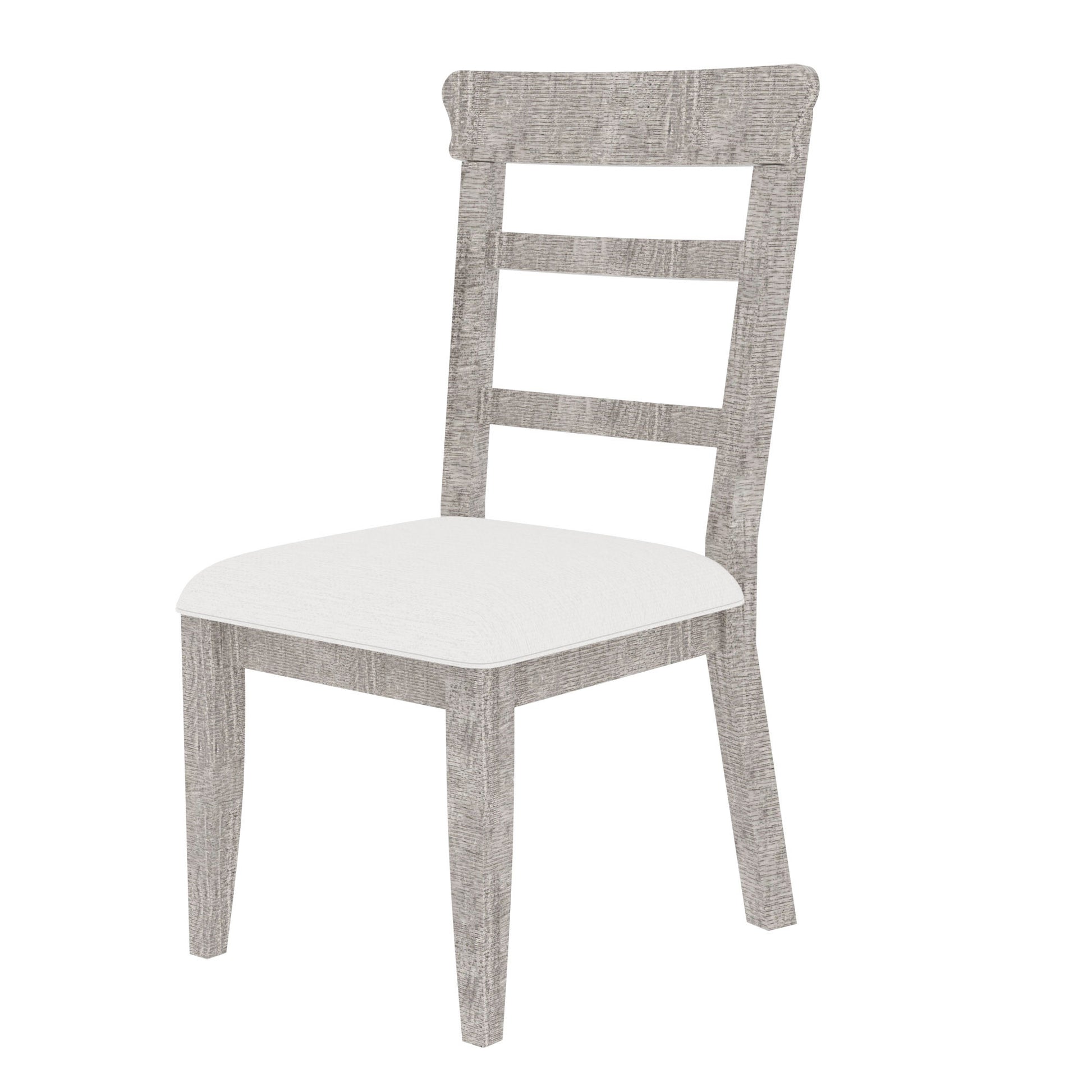 Upholstered Pine Wood Dining Chairs 19.1*24*37.4Inch Set Of 2, Dining Room Kitchen Side Chair Ladder Back Side Chairs Gray Gray Pine