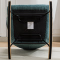 Modern Patchwork Accent Chair With Solid Wood Armrest And Feet, Mid Century Modern Accent Sofa, Fabric Sofa Chair For Living Room Bedroom Studio, Comfy Side Armchair For Bed, Green Dark Green Green Dark Green Foam Teddy