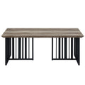 Zudora Coffee Table, Antique Oak & Black Finish Lv01751 Oak Mdf