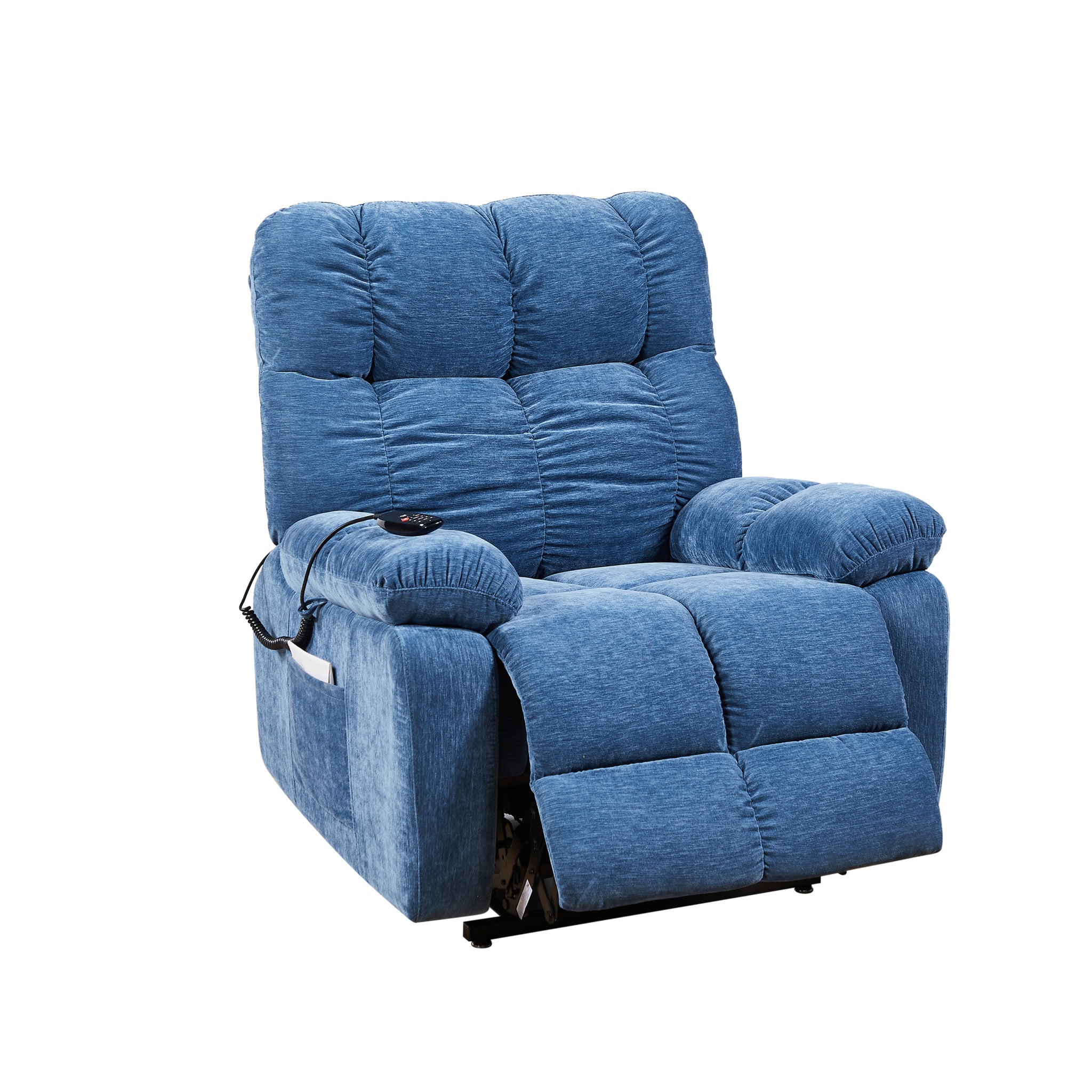Liyasi Electric Power Lift Recliner Chair with Airbag blue-foam-fabric