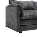 Modern Large Boucle Fabric L Shape Sectional Sofa Gray Boucle