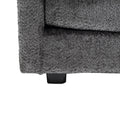 Modern Large Boucle Fabric L Shape Sectional Sofa Gray Boucle 3 Seat