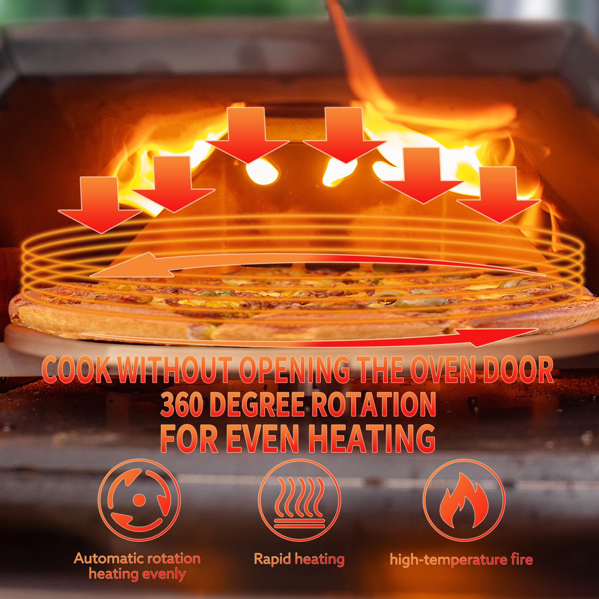 Black 12 Wood Fired Outdoor Pizza Oven Portable Hard Wood Pellet Pizza Oven Ideal For Any Outdoor Kitchen Outdoor Cooking Pizza Maker Backyard Pizza Ovens Countertop Pizza Oven Black Garden & Outdoor American Design Stainless Steel Stainless Steel