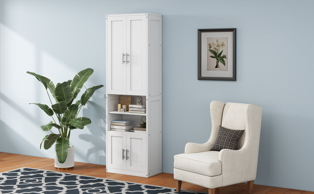 Queen Size Murphy Bed With 1 Side Cabinet Storage Shelf, 68 Inch Cabinet Bed Folding Wall Bed With Desk Combo Perfect For Guest Room, Study, Office,White Old Sku:Bs300491Aac Box Spring Not Required Queen Antique Grey White Wood White Pine Murphy Solid