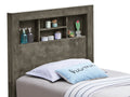Tranquil Gray Transitional Bed For Comfort Box Spring Required Twin Gray Particle Board
