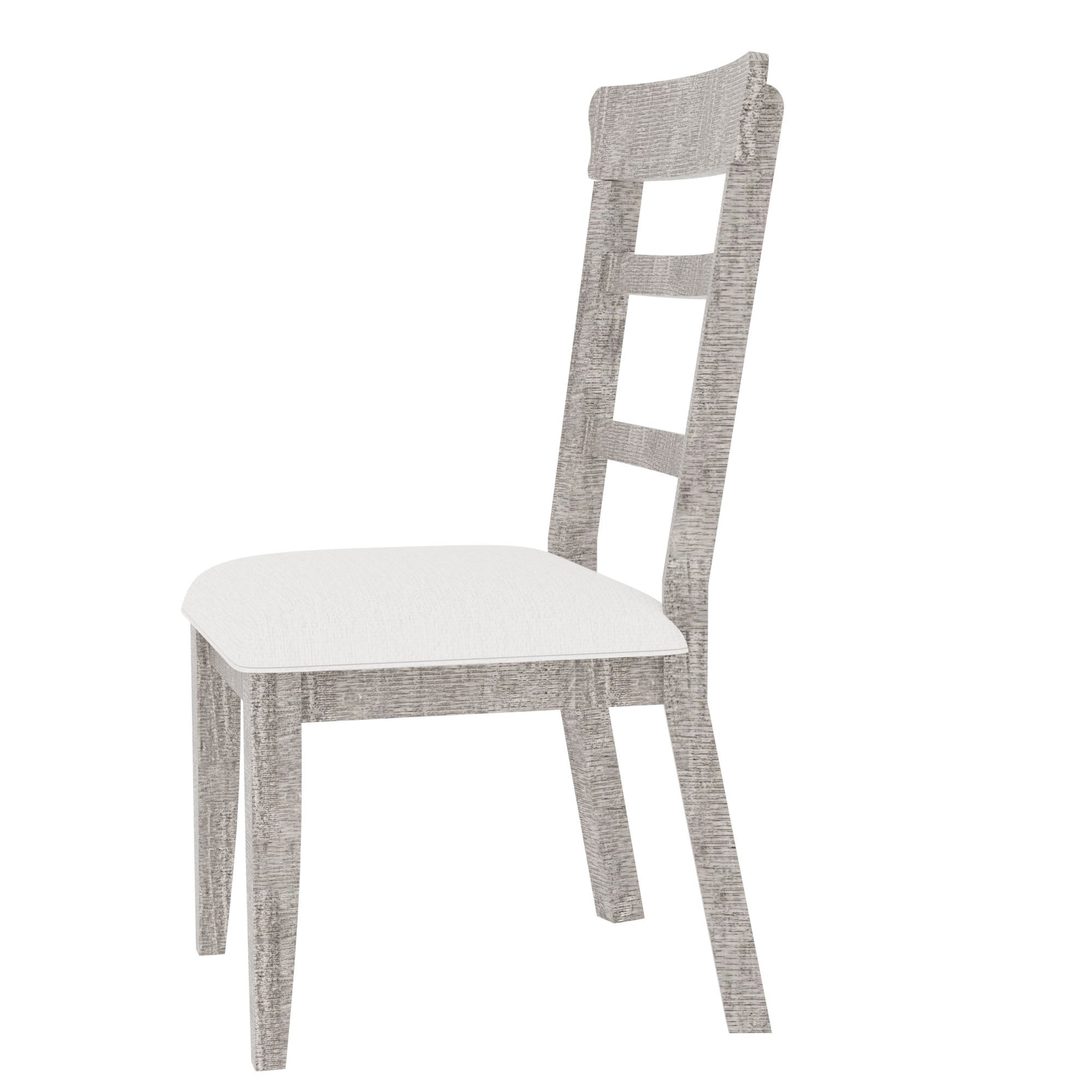 Upholstered Pine Wood Dining Chairs 19.1*24*37.4Inch Set Of 2, Dining Room Kitchen Side Chair Ladder Back Side Chairs Gray Gray Pine