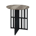 Zudora End Table, Antique Oak & Black Finish Lv01752 Oak Mdf