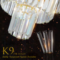 Same As W1340126461 L5023 Crystal Chandelier Modern Chandeliers Lights Fixture Hanging Pendant Light Fixture For Dining Room Bedroom Living Room Dia 19.7 Inch Gold Crystal Iron