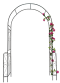 Metal Garden Arch W55'' X H94.5'' Garden Arbor Trellis Climbing Plants Support Rose Arch Outdoor Arch Black Black Iron