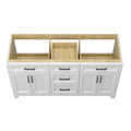 60 Inch Solid Wood Bathroom Vanity Without Top Sink, Modern Bathroom Vanity Base Only, Birch Solid Wood And Plywood Cabinet, Bathroom Storage Cabinet With Double Door Cabinet And 3 Drawers, White 3 White 4 5 48 In & Above 36 To 59 In Soft Close Doors