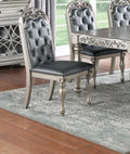Majestic Formal Set of 2 Side Chairs Grey Silver silver+grey-gray-dining