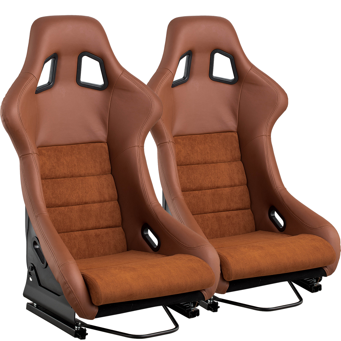 Racing Seat Brown Pu Fiberglass