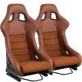 Racing Seat Brown Pu Fiberglass