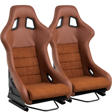 Racing Seat Brown Pu Fiberglass