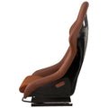 Racing Seat Brown Pu Fiberglass