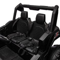 24V Ride On Xxl Utv Car For Kid,2Seater With Two Safety Belts, Side By Side 4X4 Ride On Off Road Truck With Parent Remote Control, Battery Powered Electric Car W High Low Speed, Two Safety Belts. Black Polyethylene