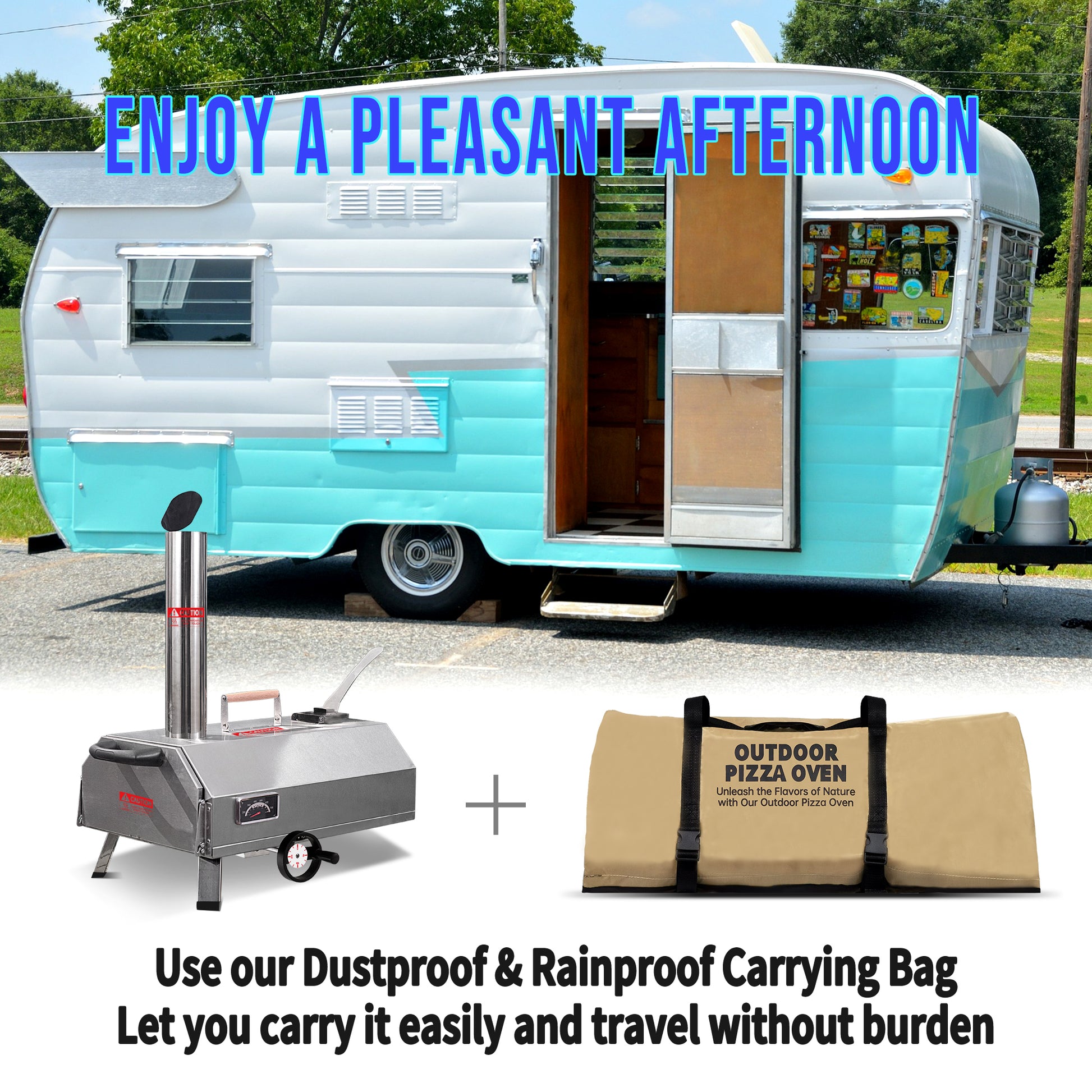 Semi Automatic Silver 12 Outdoor Pizza Oven Portable Wood Fired Pizza Oven Outdoor Cooking Pizza Maker Portable Pizza Oven For Authentic Stone Baked Pizzas Silver Garden & Outdoor American Design Stainless Steel Stainless Steel