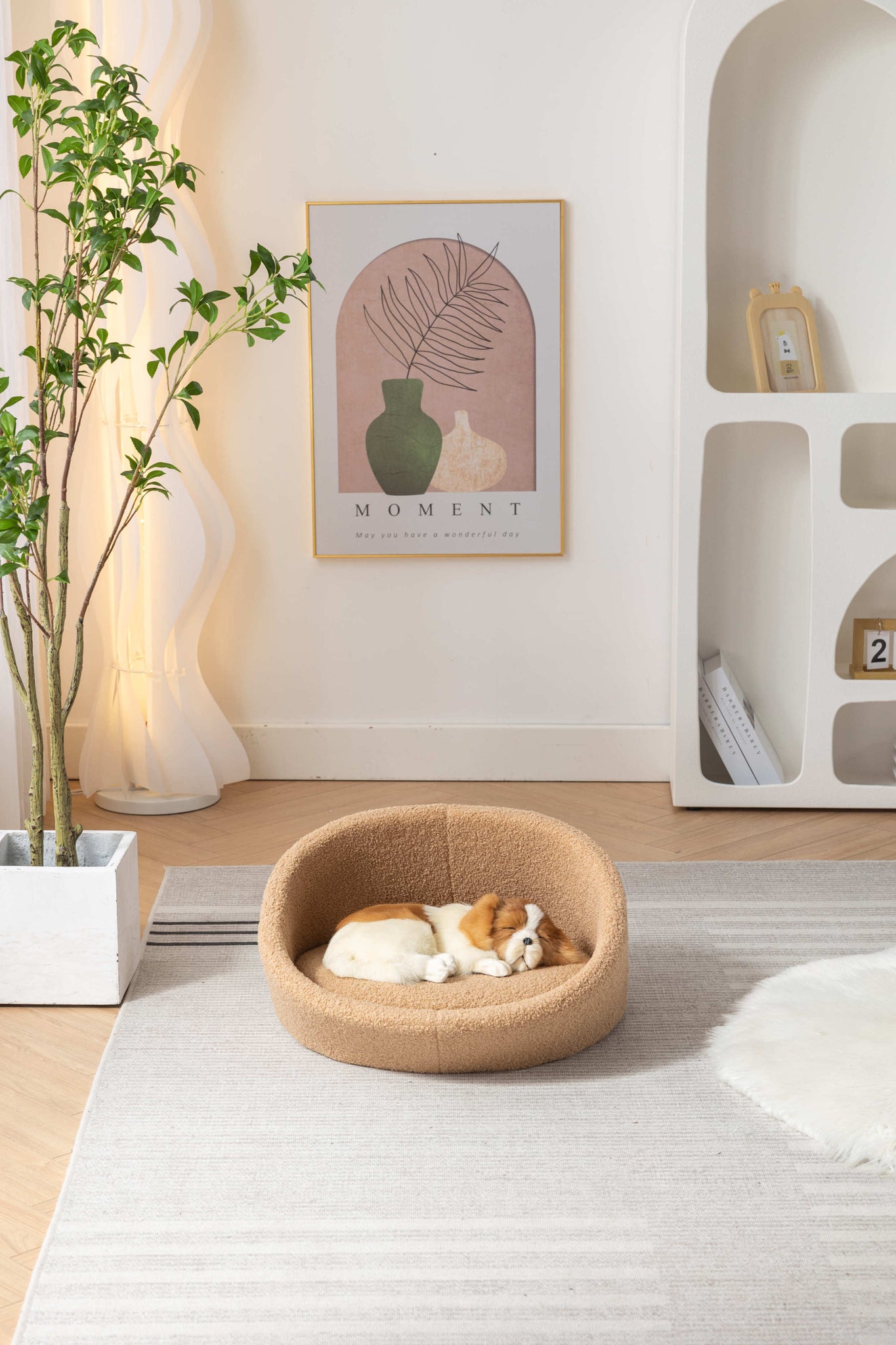 PANGPANG Cat Bed Pet Sofa With Solid Wood frame brown-memory foam-american design-cat-small (11 -