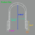 Metal Garden Arch W55'' X H94.5'' Garden Arbor Trellis Climbing Plants Support Rose Arch Outdoor Arch Cream White Cream White Iron