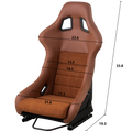 Racing Seat Brown Pu Fiberglass