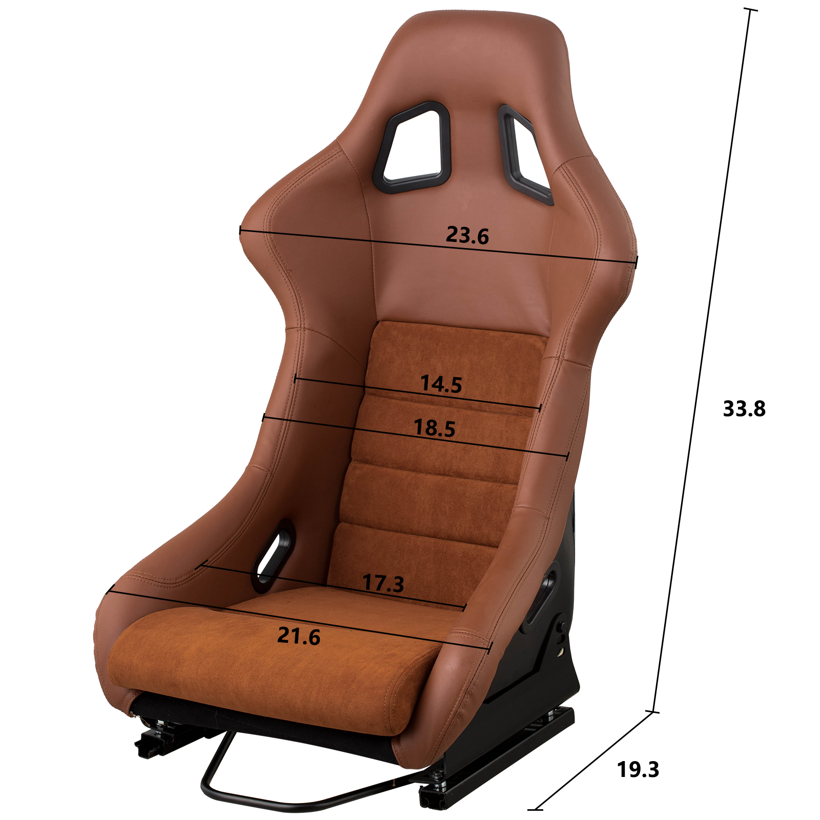 Racing Seat Brown Pu Fiberglass